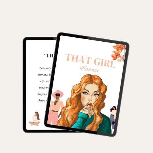 Undated digital planner PDF for productivityStay Organized and Empowered with the That Girl Planner

